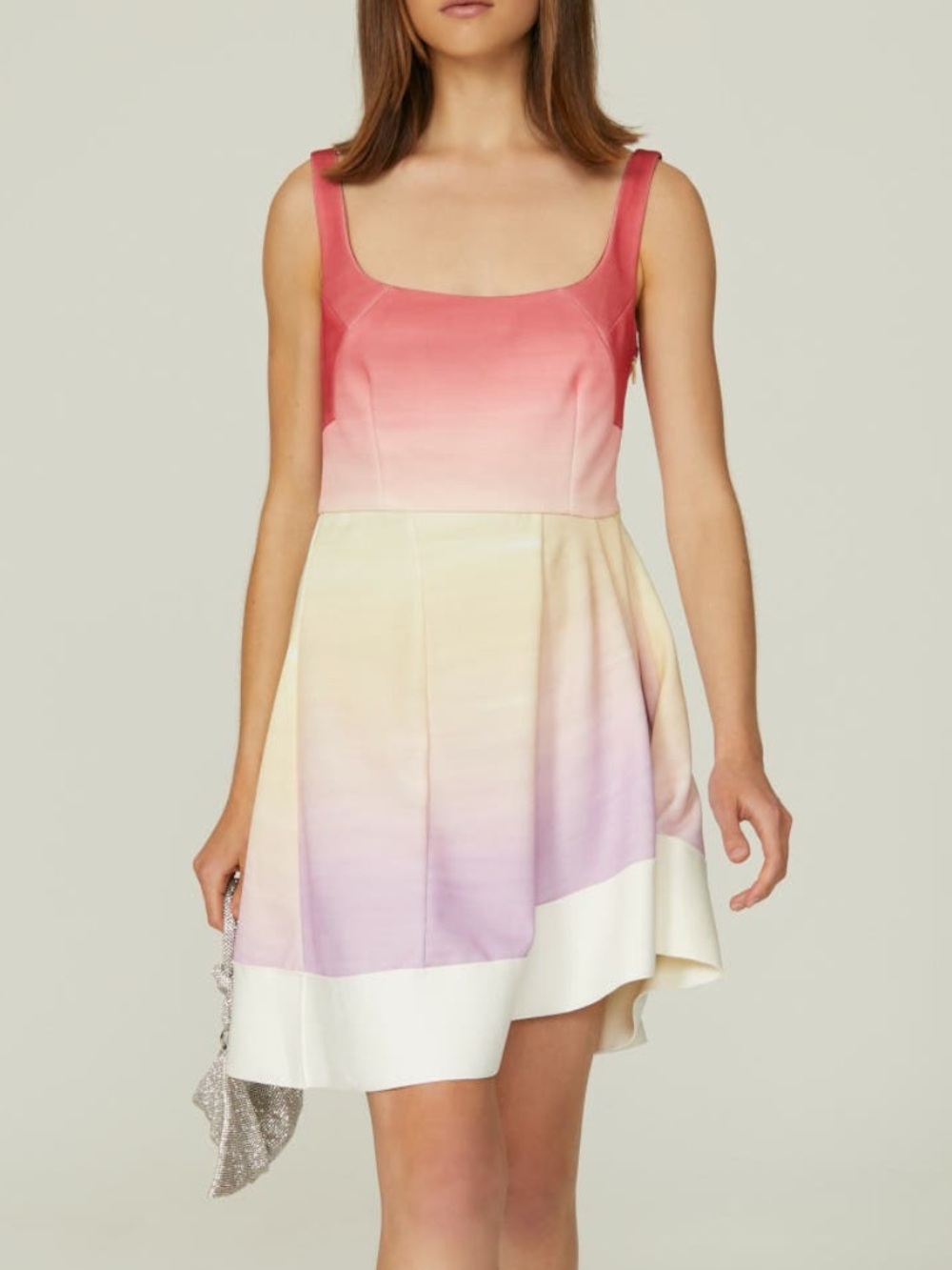 Ombre Dress in Pink, Cream & Lavender